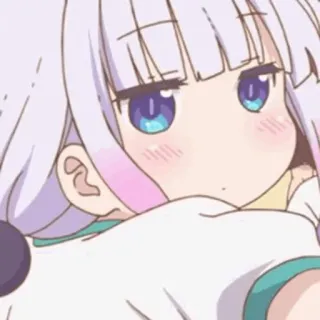 🍥 Kanna Kamui Miss Kobayashi's Dragon Maid Anime, Kanna Kamui, Miss Kobayashi's Dragon Maid, Kawaii, Süß, Anime Mädchen whatsapp sticker