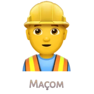 👷‍♂ MAÇOM operaio edile, emoji, elmetto, lavoro telegram sticker