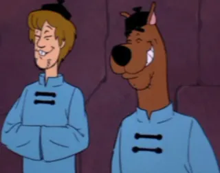 🇨🇳 Shaggy Rogers Scooby-Doo cartoon, Shaggy, Scooby-Doo, characters, friendship telegram sticker
