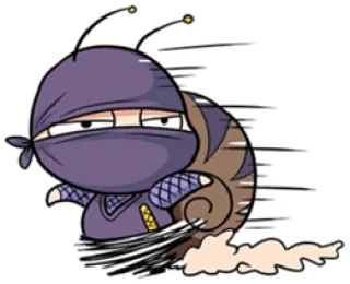 😒 Ninja, Schnecke, Cartoon, Schnell, Geschwindigkeit, Figur, Anime telegram sticker