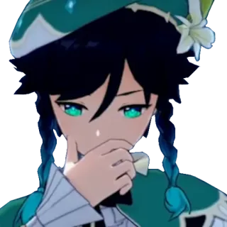 🤔 Venti Genshin Impact Venti, Genshin Impact, Personagem de anime, Video game, Verde telegram sticker