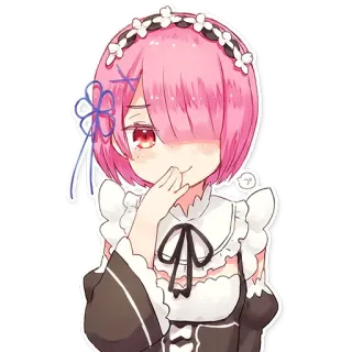 ☺️ Ram Re:Zero Ram, Re:Zero, Anime, Manga, Chibi, Süß, Kawaii telegram sticker