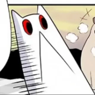 😱 kot, zwierzę, biały, kreskówka, mem telegram sticker