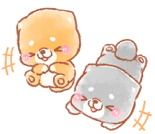 😂 cute, kawaii, bear, animal, sticker, adorable whatsapp sticker