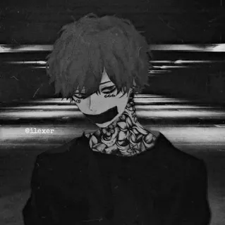 ▪️ anime, tattoo, gothic, dark, illustration, art telegram sticker