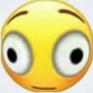 😳 Emoji, Meme, Lustig, Schockiert, Ausdruck, Digitale Kunst, Gelb whatsapp sticker