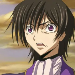 🔗 Lelouch Lamperouge Code Geass Anime, Personagem, Code Geass, Lelouch, Expressão telegram sticker