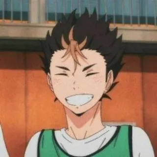 🎭 Yu Nishinoya Haikyuu!! anime, haikyuu, yu nishinoya, nishinoya, volleyball, sports anime telegram sticker