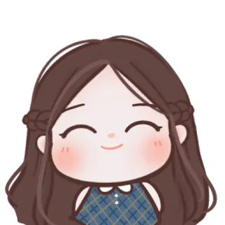 🧸 mignon, dessin animé, fille, adorable, autocollant telegram sticker