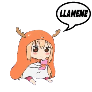 ☎️ LLAMEME Anime, Dibujos animados, Teléfono, Llamada, Lindo telegram sticker