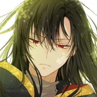 🇹🇹 アニメ, マンガ, キャラクター, 漫画, ファンタジー, 赤い目, 黒髪 telegram sticker