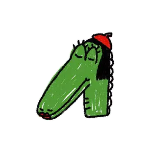 😌 Cartoon, Alligator, Tier, Niedlich telegram sticker