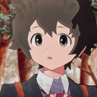 🧳 Anime, Karakter, Anak laki-laki, Lucu, Potret, Seragam sekolah whatsapp sticker
