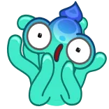 😨 Cartoon, Figur, albern, Blob, Monster, lustig telegram sticker
