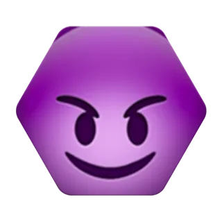 😈 emoji, smirk, purple, face telegram sticker