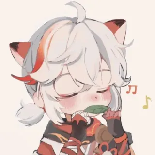 🎶 Kaedehara Kazuha Genshin Impact 动漫, 原神, 枫原万叶, 万叶, 游戏, 角色 telegram sticker