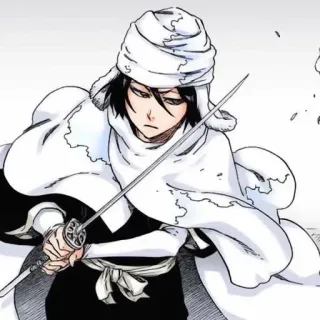 🙎 Byakuya Kuchiki Bleach 애니메이션, 검, 만화, 캐릭터, 블리치, 쿠치키 바쿠야 telegram sticker