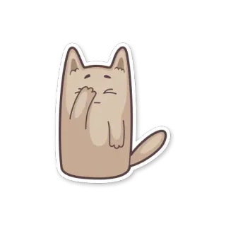 😱 gatto, triste, cartone animato, animale, adesivo, felino telegram sticker