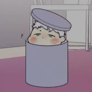 ✨ basura, contenedor, dibujo animado, personaje, lindo, anime, divertido, ilustración whatsapp sticker