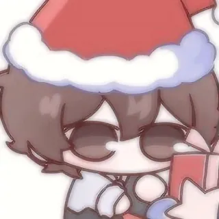 🧸 natal, hadiah, topi santa, anime, kartun telegram sticker