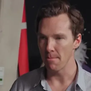 ♟ Benedict Cumberbatch aktor, portret, mężczyzna, celebryta telegram sticker