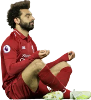 😇 Mohamed Salah サッカー, サッカー選手, 選手, 瞑想, ヨガ, スポーツ, リバプール telegram sticker