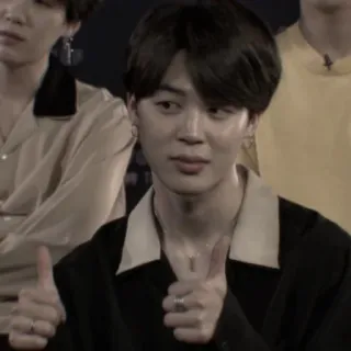 🧳 Jimin K-pop, BTS, Jimin, cantante, ídolo, pulgar arriba whatsapp sticker