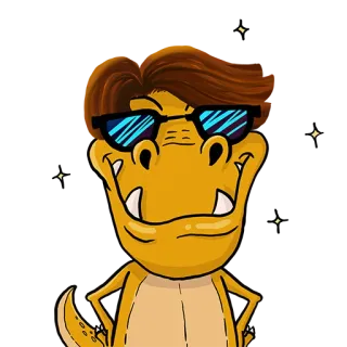 🤠 Cartoon, Tier, Brille, Figur, Illustration whatsapp sticker