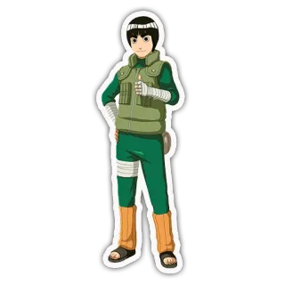 👍 Rock Lee Naruto Anime, Ninja, Verde, Rock Lee, Personagem telegram sticker