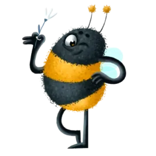 😉 пчела, насекомое, мультик, милый, животное, причудливый telegram sticker