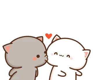 😘 chats, amour, baiser, cœur, mignon whatsapp sticker