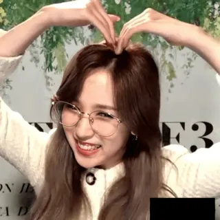🥰 woman, glasses, smiling, heart, cute telegram sticker