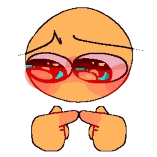 🌝 zawstydzony, słodki, smutny, nieśmiały, rumieniący się, emoji telegram sticker