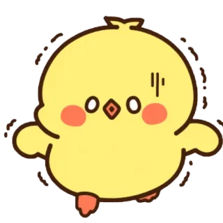 😱 gà, chim, dễ thương, động vật, kawaii, phim hoạt hình telegram sticker