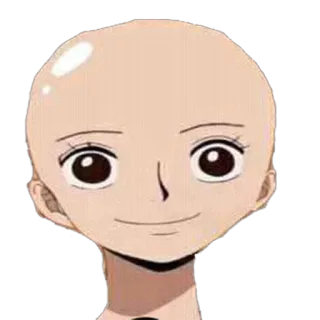 😀 Anime, Karakter, Wajah, Botak, Kepala whatsapp sticker