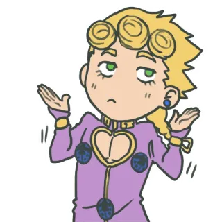 🤷‍♂ Giorno Giovanna JoJo's Bizarre Adventure Anime, Manga, Giorno, JJBA, Confus telegram sticker