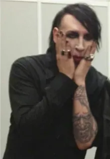 😱 Marilyn Manson Promi, Musiker, Marilyn Manson, Rockstar, Sänger telegram sticker