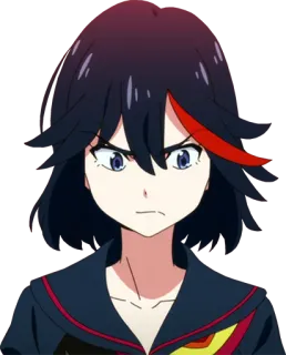 😠 Ryuko Matoi Kill la Kill Anime, Ragazza, Kill la Kill, Ryuko Matoi, Arrabbiata, Personaggio whatsapp sticker