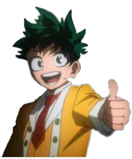 👍 Izuku Midoriya My Hero Academia 动漫, 我的英雄学院, 德久, 点赞 telegram sticker