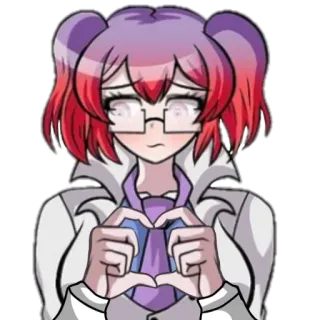 🤍 Anime, Fille, Dessin animé, Personnage, Femme, Lunettes telegram sticker