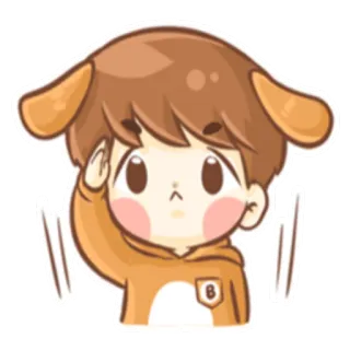 😶 fofo, cachorro, desenho animado, kawaii, adesivo telegram sticker
