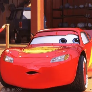 😦 Lightning McQueen Cars @EARTH9288 Flash McQueen, Cars, Disney, Pixar, dessin animé, animé, film telegram sticker