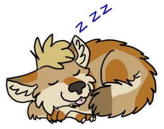 😴 ZZZ sleeping, dog, cute, animal, cartoon, sticker, nap telegram sticker