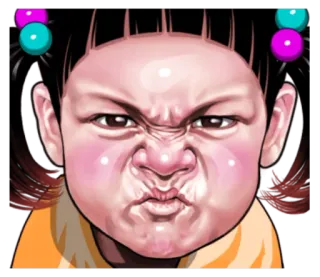 😠 angry, expression, face, cartoon telegram sticker