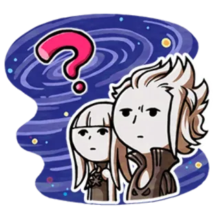 ❓ 質問, 漫画, ステッカー, アニメ, キャラクター telegram sticker