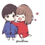 😍 อนิเมะ, คู่รัก, ความรัก, น่ารัก, การ์ตูน telegram sticker