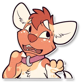 😅 狗, 卡通, 贴纸, 拟人, 动物, 可爱 telegram sticker