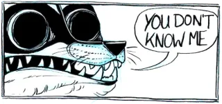 🤞 YOU DON'T KNOW ME binatang, komik, anjing telegram sticker