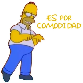 💅 Homer Simpson The Simpsons ES POR COMODIDAD Homer Simpson, Los Simpson, Confort, Dibujos animados, Animado telegram sticker