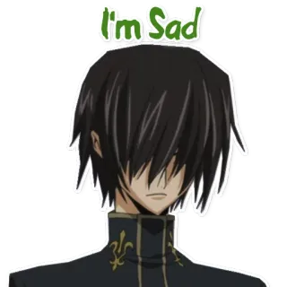 😢 I'm Sad anime, sad, melancholy, emotional, cartoon, character telegram sticker